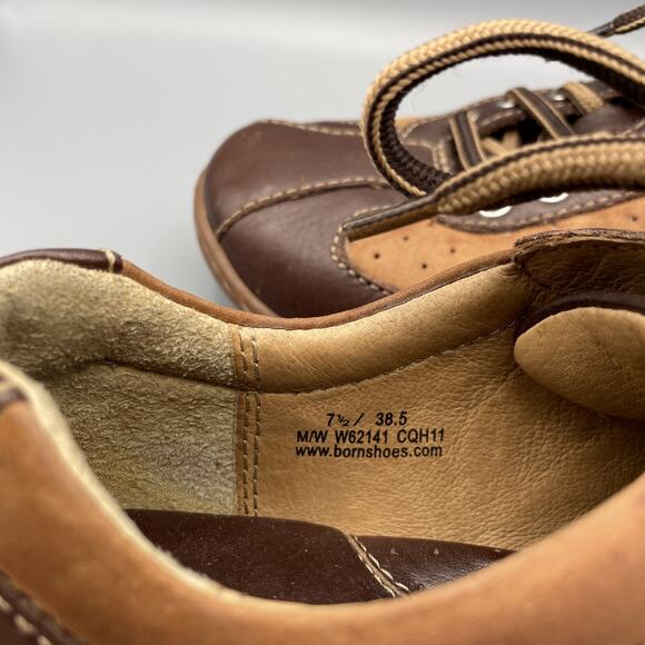 BOC Oxford Sneakers Womens Size 7.5 Brown Leather Comfort Shoes Y2K Bowling - Picture 8 of 10